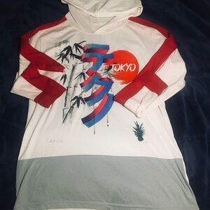 Long sleeve hooded shirt